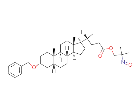 (R)-4-((3R,5R,8R,9S,10S,13R,14S,17R)-3-Benzyloxy-10,13-dimethyl-hexadecahydro-cyclopenta[a]phenanthren-17-yl)-pentanoic acid 2-methyl-2-nitroso-propyl ester