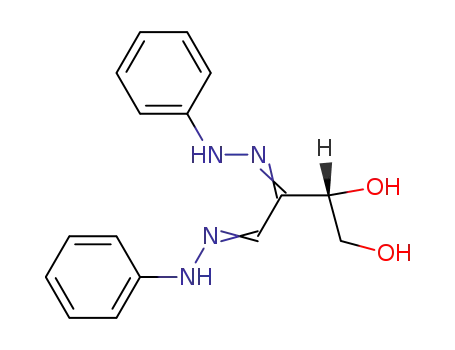 Molecular Structure of 6028-29-1 (Butanal, 3,4-dihydroxy-2-(phenylhydrazono)-, phenylhydrazone, (S)-)