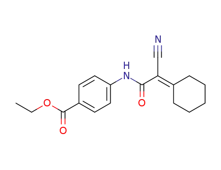 Benzoic acid, 4-[(cyanocyclohexylideneacetyl)amino]-, ethyl ester