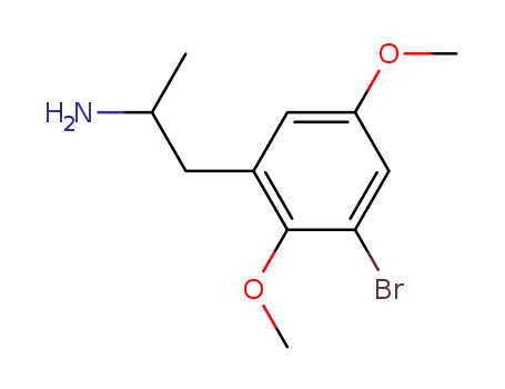 Molecular Structure of 106791-38-2 (Benzeneethanamine,3-bromo-2,5-dimethoxy-a-methyl-)