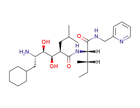 (2R,3R,4R,5S)-5-Amino-6-cyclohexyl-3,4-dihydroxy-2-isobutyl-hexanoic acid {(1S,2S)-2-methyl-1-[(pyridin-2-ylmethyl)-carbamoyl]-butyl}-amide