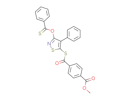 4-(4-Phenyl-3-thiobenzoyloxy-isothiazol-5-ylsulfanylcarbonyl)-benzoic acid methyl ester