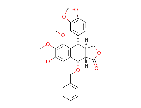9-benzyloxy-4-(3,4-methylenedioxyphenyl)-5,6,7-trimethoxy-3a,4,9,9a-tetrahydronaphtho<2,3-c>furan-1(3H)-one