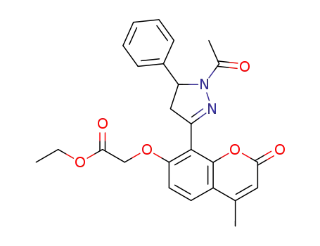[8-(1-Acetyl-5-phenyl-4,5-dihydro-1H-pyrazol-3-yl)-4-methyl-2-oxo-2H-chromen-7-yloxy]-acetic acid ethyl ester
