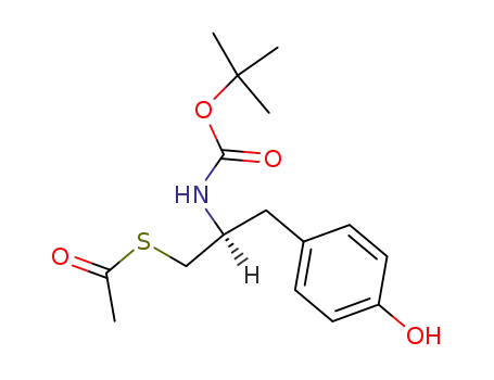 Ethanethioic acid,
S-[2-[[(1,1-dimethylethoxy)carbonyl]amino]-3-(4-hydroxyphenyl)propyl]
ester, (S)-