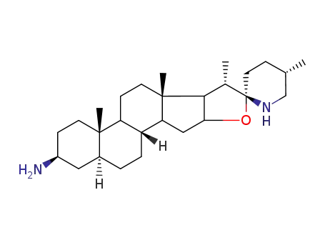 Molecular Structure of 66934-59-6 ((22S,25S)-5α-Spirosolane-3β-amine)