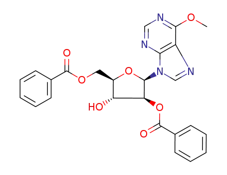 Molecular Structure of 137057-72-8 (6-Methoxy-9-(2-O,5-O-dibenzoyl-β-D-arabinofuranosyl)-9H-purine)