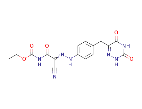 4-(6-Azauracil-5-yl-methyl)phenylhydrazonocyanacetylcarbamidsaeureethylester