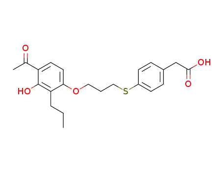 4-(3-(4-Acetyl-3-hydroxy-2-propylphenoxy)-propyl-thio)benzeneacetic acid