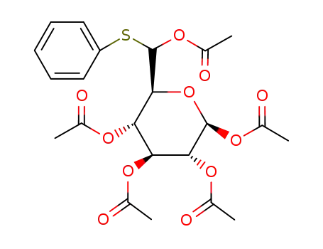 .베타.-D-글루코-헥소디알도-1,5-피라노스, S-페닐 모노티오헤미아세탈, 펜타아세테이트, (R)-