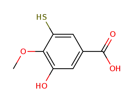 Molecular Structure of 80547-87-1 (5-hydroxy-3-mercapto-4-methoxybenzoic acid)