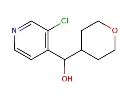 Molecular Structure of 1334713-65-3 ((3-chloropyridin-4-yl)(oxan-4-yl)methanol)