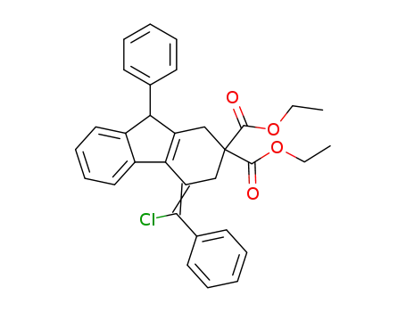 4-(chlorophenylmethylene)-9-phenyl-1,3,4,9-tetrahydrofluorene-2,2-dicarboxylic acid diethyl ester