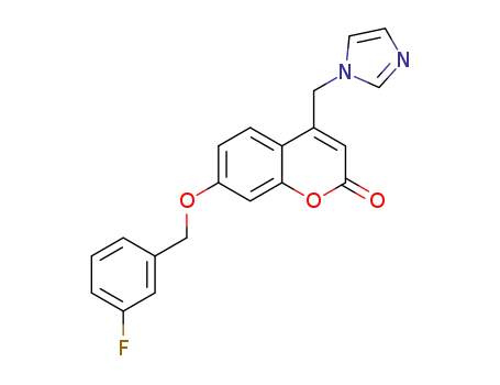 7-[(3-fluorobenzyl)oxy]-4-(1H-imidazol-1-ylmethyl)-2H-chromen-2-one