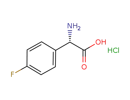 Molecular Structure of 185994-15-4 ((S)-AMINO-(4-FLUORO-PHENYL)-ACETIC ACID HYDROCHLORIDE)
