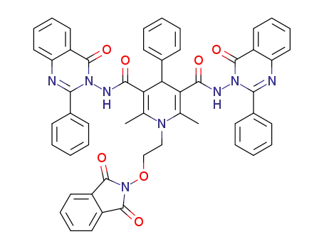 1-(2-(phthalimido-N-oxy)ethyl)-2,6-dimethyl-N<sub>3</sub>,N<sub>5</sub>-bis(4-oxo-2-phenylquinazolin-3(4H)-yl)-4-phenyl-1,4-dihydropyridine-3,5-dicarboxamide