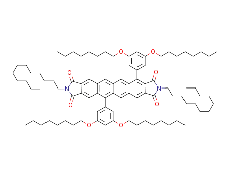 N,N'-bis-n-dodecyl-1,6-bis(3,5-bis(1-octyloxy)phenyl)tetracene-2,3,8,9-bisimide