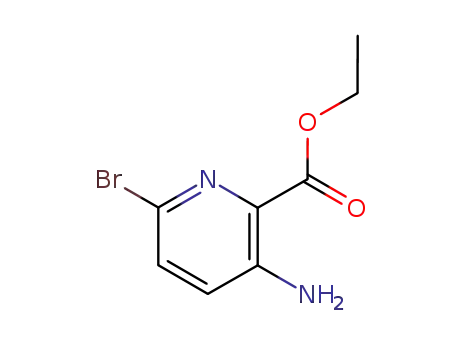 Molecular Structure of 28033-08-1 (3-AMINO-6-BROMOPYRIDINE-2-CARBOXYLIC ACID ETHYL ESTER)