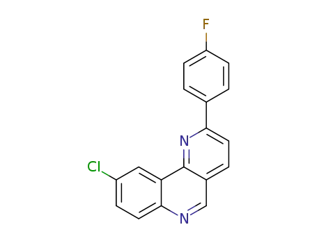 Molecular Structure of 1307300-95-3 (9-chloro-2-(4-fluorophenyl)benzo[h][1,6]naphthyridine)