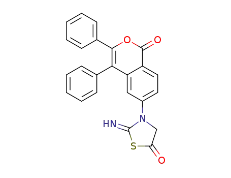 2-imino-3-(-1-oxo-3,4-diphenyl-1H-isochromen-6-yl)thiazolidin-5-one