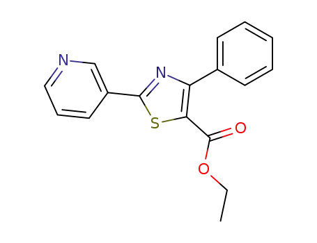 Molecular Structure of 51492-88-7 (Ethyl 4-phenyl-2-(pyridin-3-yl)thiazole-5-carboxylate)