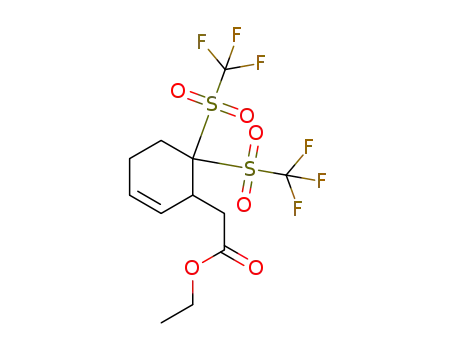 ethyl 2-(6,6-bis(trifluoromethylsulfonyl)cyclohex-2-enyl)acetate