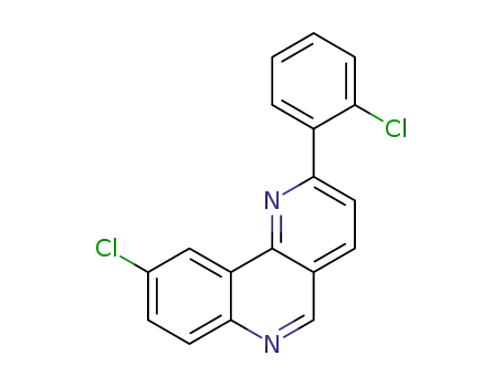 Molecular Structure of 1307300-93-1 (9-chloro-2-(2-chlorophenyl)benzo[h][1,6]naphthyridine)