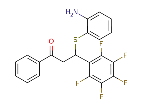 3-(2-aminophenylthio)-3-(perfluorophenyl)-1-phenylpropan-1-one