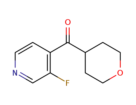 3-fluoro-4-[(oxan-4-yl)carbonyl]pyridine