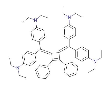 Molecular Structure of 1325759-32-7 (3,4-bis{bis[4-(diethylamino)phenyl]methylidene}-1,2-diphenylcyclobutene)