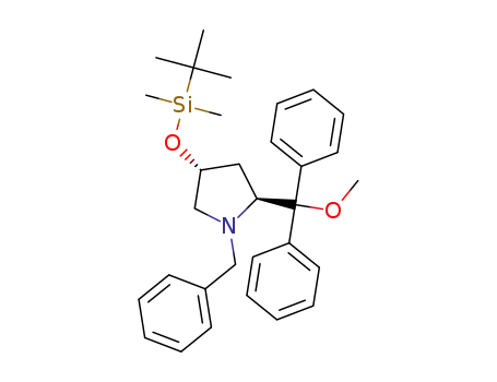 (2S,4R)-1-benzyl-4-((tert-butyldimethylsilyl)oxy)-2-(methoxydiphenylmethyl)pyrrolidine
