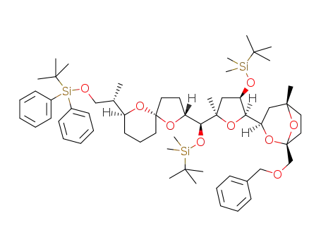 ((S)-((2R,4R,5R)-5-{(1S,3R,5S)-1-[(benzyloxy)methyl]-5-methyl-2,8-dioxabicyclo[3.2.1]octan-3-yl}-4-[(tert-butyldimethylsilyl)oxy]-2-methyltetrahydrofuran-2-yl)-((2R,5S,7S)-7((S)-1-[(tert-butyldiphenylsilyl)oxy]propan-2-yl)-1,6-dioxaspiro[4.5]decan-2-yl)methoxy)(tert-butyl)dimethylsilane
