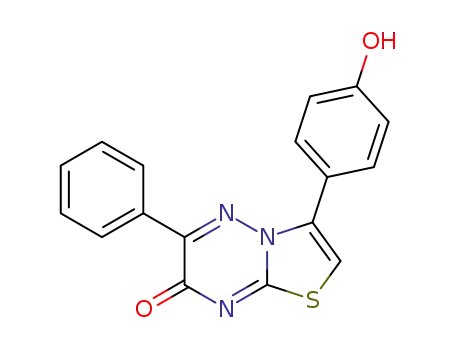 Molecular Structure of 1186078-85-2 (3-(4-hydroxyphenyl)-6-phenyl-7H-thiazolo[3,2-b][1,2,4]triazin-7-one)