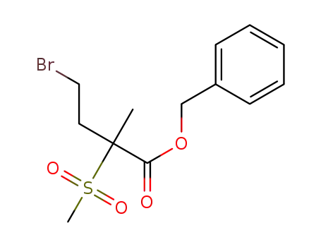benzyl (±)-4-bromo-2-methyl-2-(methylsulfonyl)butanoate