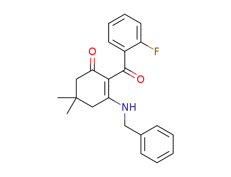 5,5-dimethyl-3-(benzylamino)-2-(2-fluorobenzoyl)-2-cyclohexen-1-one