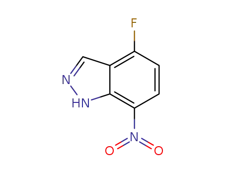 Molecular Structure of 866144-02-7 (4-FLUORO-7-NITRO INDAZOLE)