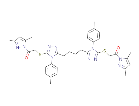 1,4-bis[5-(1-oxo-1-(3,5-dimethylpyrazol-1-yl)methyl)thio-4-(p-tolyl)-1,2,4-triazol-3-yl]butane