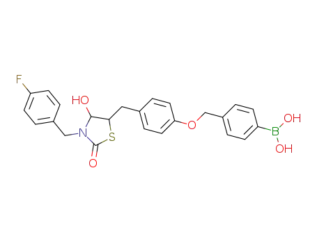 (4-((4-((3-(4-fluorobenzyl)-4-hydroxy-2-oxothiazolidin-5-yl)methyl)phenoxy)methyl)phenyl)boronic acid