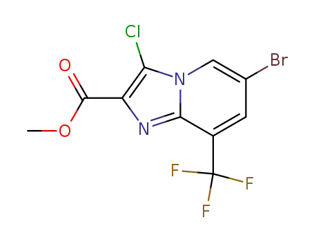 6-bromo-3-chloro-8-trifluoromethyl-imidazo[1,2-a]pyridine-2-carboxylic acid methyl ester