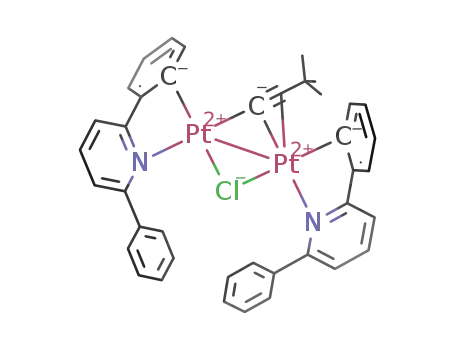 [Pt(2,6-diphenylpyridinate)]2(μ-Cl)(μ-CC(t-Bu))