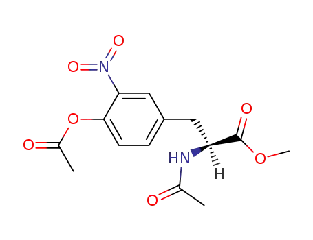 Molecular Structure of 60521-90-6 (L-Tyrosine, N-acetyl-3-nitro-, methyl ester, acetate (ester))