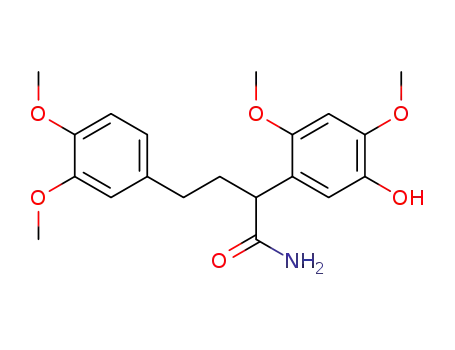 Molecular Structure of 88775-59-1 (Benzenebutanamide,
a-(5-hydroxy-2,4-dimethoxyphenyl)-3,4-dimethoxy-)