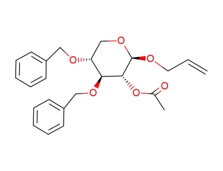 Acetic acid (2R,3R,4S,5R)-2-allyloxy-4,5-bis-benzyloxy-tetrahydro-pyran-3-yl ester