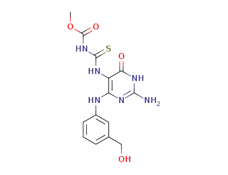 2-amino-4-<<m-(hydroxymethyl)phenyl>amino>-5-<1-<3-(methoxycarbonyl)thioureido>>pyrimidin-6-one