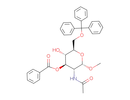 methyl 2-acetamido-3-O-benzoyl-2-deoxy-6-O-trityl-α-D-glucopyranoside