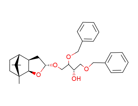 <2R-(2α(Ξ*,S*),3aα,4β,7β,7aα)>-4-<(Octahydro-7,8,8-trimethyl-4,7-methanobenzofuran-2-yl)oxy>-1,3-bis(phenylmethoxy)-2-butanol