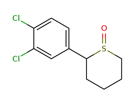 Molecular Structure of 124880-06-4 (2-(3,4-Dichloro-phenyl)-tetrahydro-thiopyran 1-oxide)
