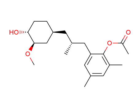 Acetic acid 2-[(R)-3-((1S,3R,4R)-4-hydroxy-3-methoxy-cyclohexyl)-2-methyl-propyl]-4,6-dimethyl-phenyl ester