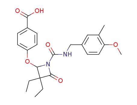 4-[3,3-Diethyl-1-(4-methoxy-3-methyl-benzylcarbamoyl)-4-oxo-azetidin-2-yloxy]-benzoic acid