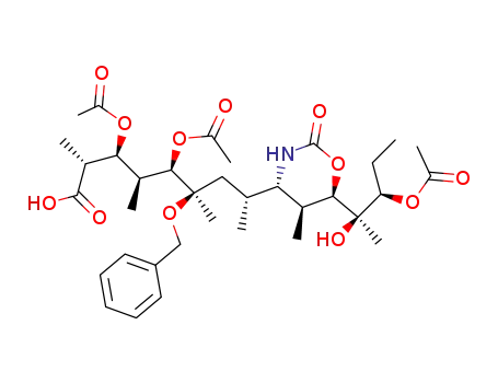 (2R,3S,4S,5R,6R,8R)-3,5-Diacetoxy-8-[(4S,5S,6R)-6-((1R,2R)-2-acetoxy-1-hydroxy-1-methyl-butyl)-5-methyl-2-oxo-[1,3]oxazinan-4-yl]-6-benzyloxy-2,4,6-trimethyl-nonanoic acid